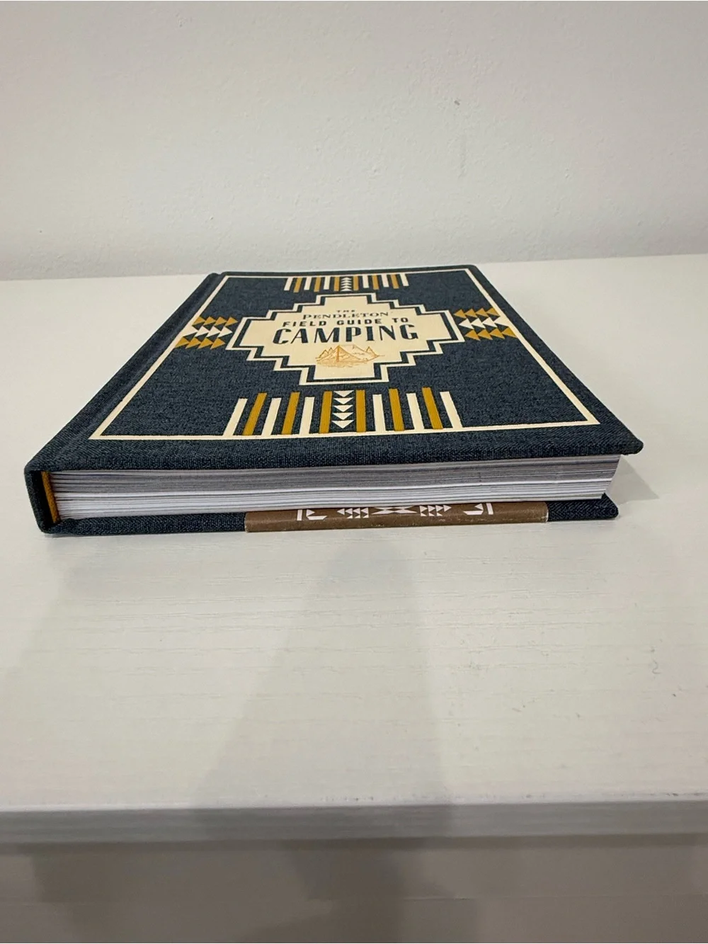Pendleton Camping Field Guide — Navy, Gold & Cream Patterned Edge